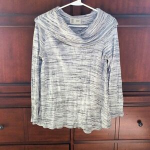 Anthropologie Saturday Sunday Cowl Neck / Gray Cowl Neck Top